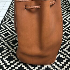 Brown coach bag sack
